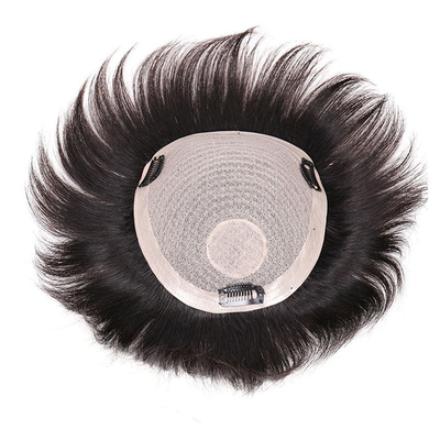 Tecnica di lavorazione a metà artificiale 2022 Toupee alla moda per uomini con capelli brasiliani