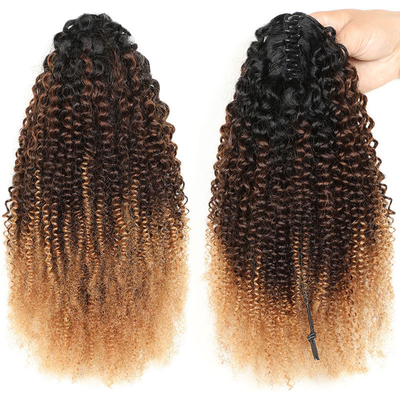 100% Top Human Hair BSM Afro Curly Ponytail Hair Bundles da 18 a 20 pollici Ombre T1B/4/27