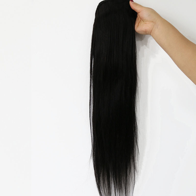 100% capelli umani vergini setacciati e retti a corda di traino coda di cavallo più lunga rapporto di capelli 60%