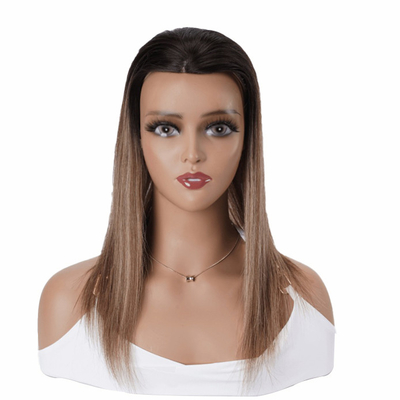 8-22 pollici lunghezza a mano legato pizzo fronte e trama cavo rete marrone balayage capelli umani
