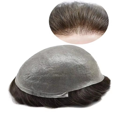 Tupe di pelle sottile per uomini Capelli europei con cuticule piena capelli allineati