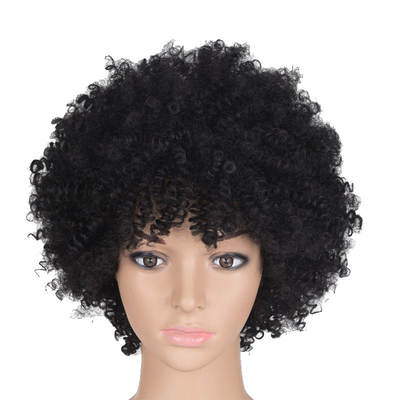 Capelli corti pelliccia ondulata ricci per donne nere macchina fatta Remy capelli Pixie pelliccia