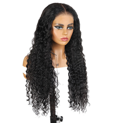 100% capelli umani Full HD pizzo bob parrucche onde d'acqua per capelli brasiliani in marrone scuro