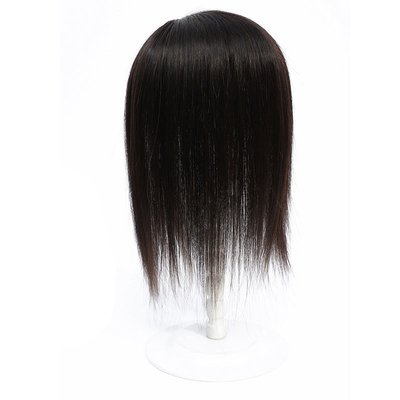 Buoni toupei per capelli reali da donna con tecnica fatta a mano e aperture di seta a pelle sottile