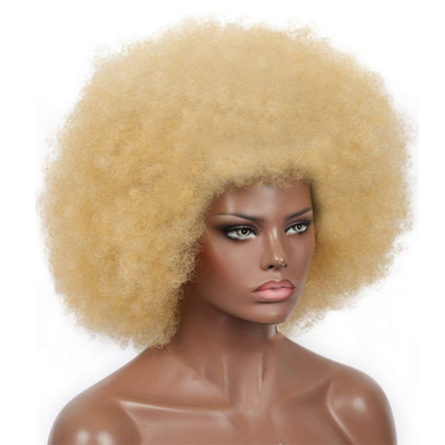 Perrucche di capelli sintetici di alta qualità di taglia media e pizzo con colori e disegni unici