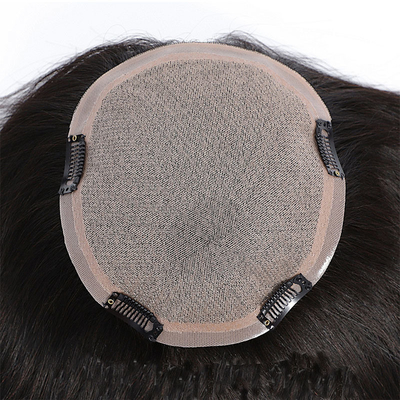 Tupe per capelli lunghi realizzato a mano per donne con capelli naturali e densità elevata