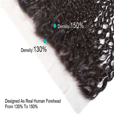 0.2 kg parrucca per estensioni di capelli vergini con chiusura frontale in pizzo e 100% di capelli umani