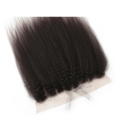 0.2 kg parrucca per estensioni di capelli vergini con chiusura frontale in pizzo e 100% di capelli umani