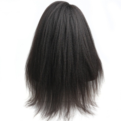 Top Hair Lace Front Kinky Straight Human Hair Parrucche 360 Full Lace Parrucca