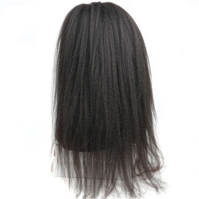 Top Hair Lace Front Kinky Straight Human Hair Parrucche 360 Full Lace Parrucca