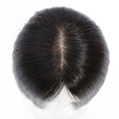 Toupee femminile con pelle sottile di densità pesante stile retto tecnica fatta a mano