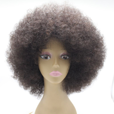Grandezza del cappello Grandezza media afro Kinky Peruca ricci con frangia e individualità