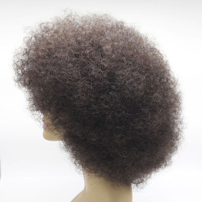 Grandezza del cappello Grandezza media afro Kinky Peruca ricci con frangia e individualità
