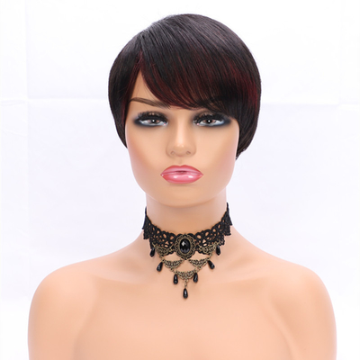 1B/colore naturale pizzo parrucche anteriori migliori prezzi venditore Pixie taglio corto parrucca capelli umani