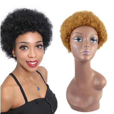 Migliora il tuo stile con la nostra parrucca Afro corta con cuticule piena 180% di densità ricci