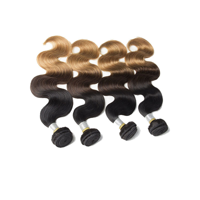 100% naturale Deep Wave Double Weft Brasiliano Remy Hair Bundles Venditore con Ombre Color