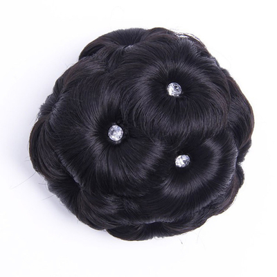 60% più lunghi capelli in rapporto capelli sintetici intrecciati Chignon per la moda naturale nel 2022