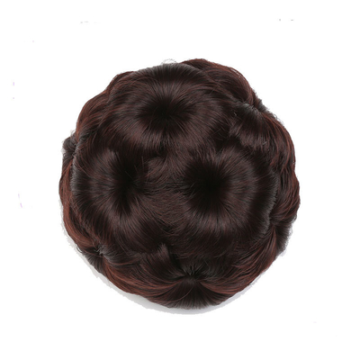 60% più lunghi capelli in rapporto capelli sintetici intrecciati Chignon per la moda naturale nel 2022