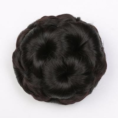 60% più lunghi capelli in rapporto capelli sintetici intrecciati Chignon per la moda naturale nel 2022