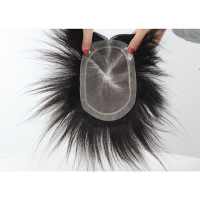 Capelli umani di alta qualità Toupee alla moda Piccolo/Grande/Mediano per l'uomo elegante