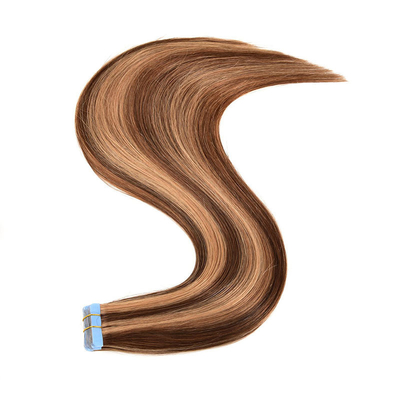 12A Grade European Raw Virgin 100% Remy Hair Tape In Hair Extension con colore P4/27