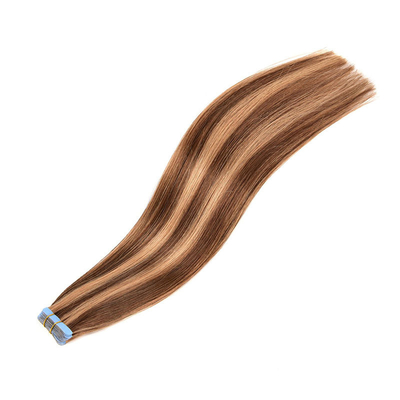 12A Grade European Raw Virgin 100% Remy Hair Tape In Hair Extension con colore P4/27