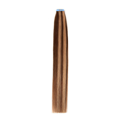 12A Grade European Raw Virgin 100% Remy Hair Tape In Hair Extension con colore P4/27