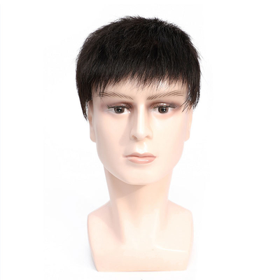 Left Design Swiss Lace Base Toupee maschile con aperture di pelle sottile e 100% di capelli umani