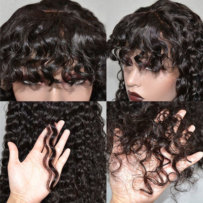 Capelli umani naturali belle parrucche di pizzo con materiale di pizzo svizzero e capelli vergini