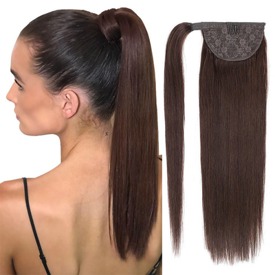 Remy Hair Extension di coda di cavallo di capelli umani brasiliani con cuticule allineata