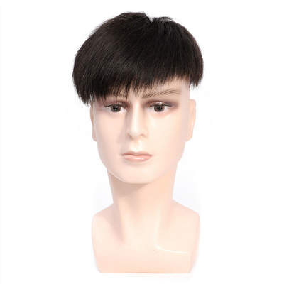 Left Design Swiss Lace Base Toupee maschile con aperture di pelle sottile e 100% di capelli umani