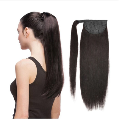 Remy Hair Extension di coda di cavallo di capelli umani brasiliani con cuticule allineata
