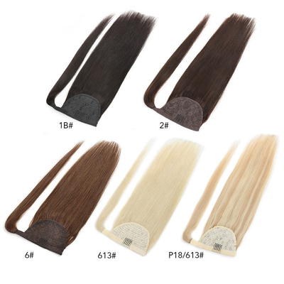 Remy Hair Extension di coda di cavallo di capelli umani brasiliani con cuticule allineata
