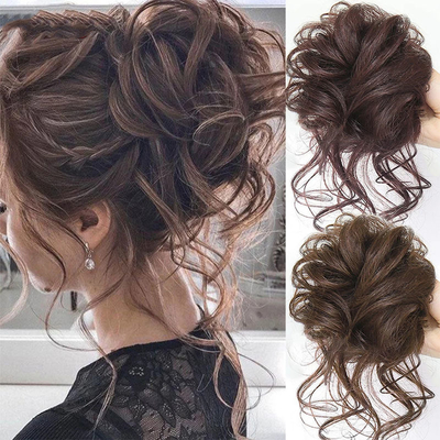 Pelli sintetiche leggere Chignon intrecciato per standard 0,02 kg Pelli più lunghe proporzione 50%