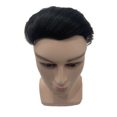 Colore naturale Toupee maschile con stile retro personalizzato 100% capelli umani Topper pizzo