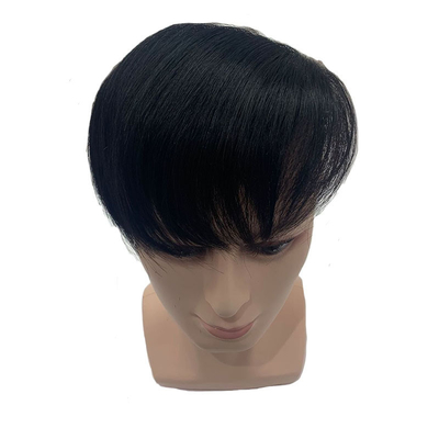 Colore naturale Toupee maschile con stile retro personalizzato 100% capelli umani Topper pizzo