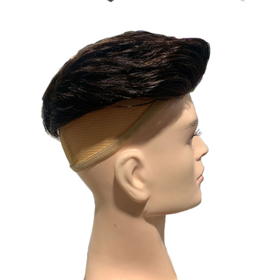 Toupee iniezionato in pizzo svizzero per uomini 100% sistema di sostituzione dei capelli umani 24mm texture