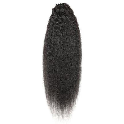 0.2 kg di capelli umani a corda di trazione Kinky Straight Ponytail Extensions per donne 2022