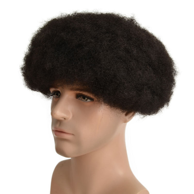 Tessitura del toupee 24mm Afro Kinky Curly Swiss Lace Uomini Capelli Unità Naturale Capelli Umani Parrucca