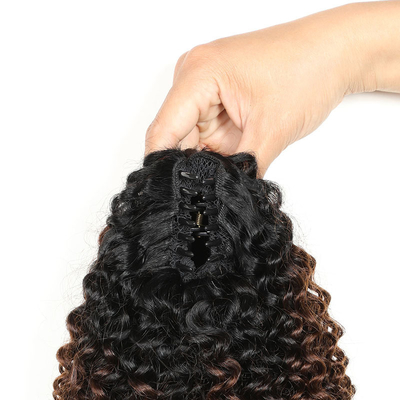 100% Top Human Hair BSM Afro Curly Ponytail Hair Bundles da 18 a 20 pollici Ombre T1B/4/27