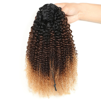 100% Top Human Hair BSM Afro Curly Ponytail Hair Bundles da 18 a 20 pollici Ombre T1B/4/27