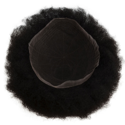 Tessitura del toupee 24mm Afro Kinky Curly Swiss Lace Uomini Capelli Unità Naturale Capelli Umani Parrucca