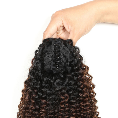 100% Top Human Hair BSM Afro Curly Ponytail Hair Bundles da 18 a 20 pollici Ombre T1B/4/27
