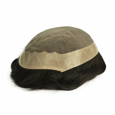 Mono Top Men Toupee 100% Capelli Umani Remy Grade Natural Hairline Capelli Indiani Remy