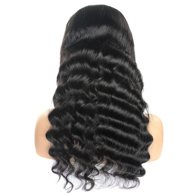 TUTTI I COLORI Naturale Larghe, profonde onde, pizzo svizzero, frontale, capelli umani brasiliani, parrucche per donne nere