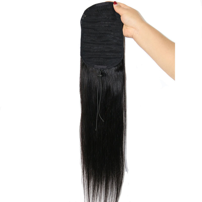 100% capelli umani vergini setacciati e retti a corda di traino coda di cavallo più lunga rapporto di capelli 60%