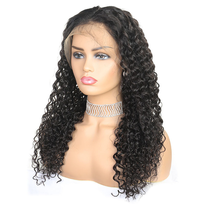 Perrucche Frontali a pizzo Capelli Umani Pervertiti Ricci Naturali Neri Pizzo Frontale 13*4/4*4/T-Lace