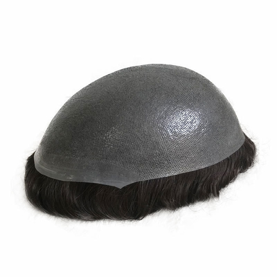 Uomini capelli Indian Remy Capelli umani Toupee con 100% capelli vergine cuticule allineato
