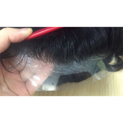 Uomini capelli Indian Remy Capelli umani Toupee con 100% capelli vergine cuticule allineato