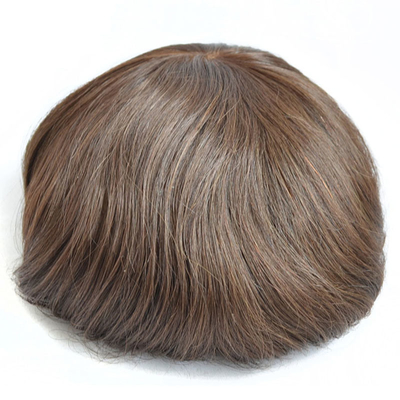 Tecnica a mano confezionata, capelli umani, cappello a base di pizzo svizzero, linea visibile.